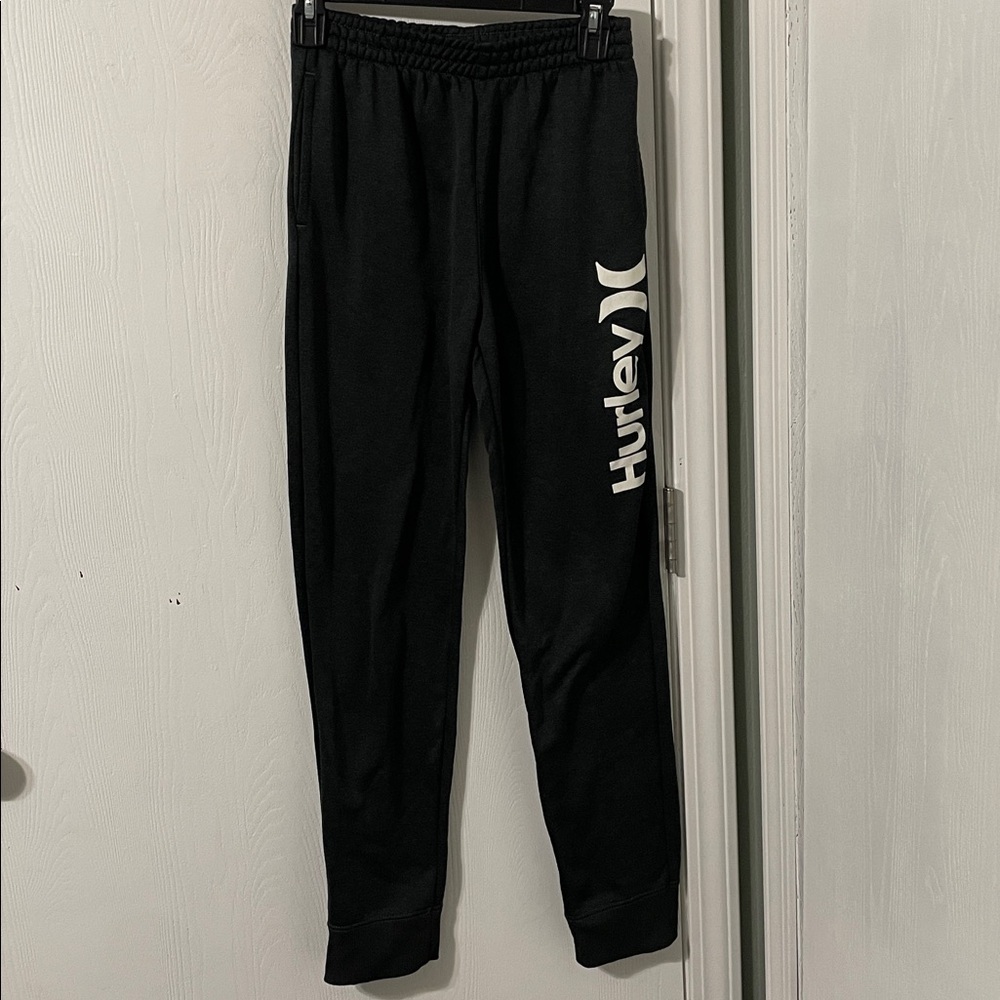Hurley NWOT Kids Dark Gray Sweatpants with White Logo Size XL